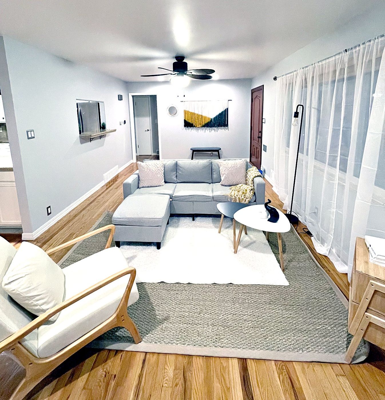 Living room after staging